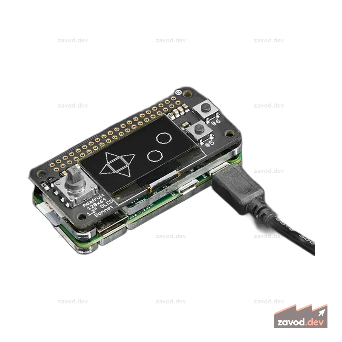 Комплект OLED-капота для Raspberry Pi Zero — включает Pi Zero W