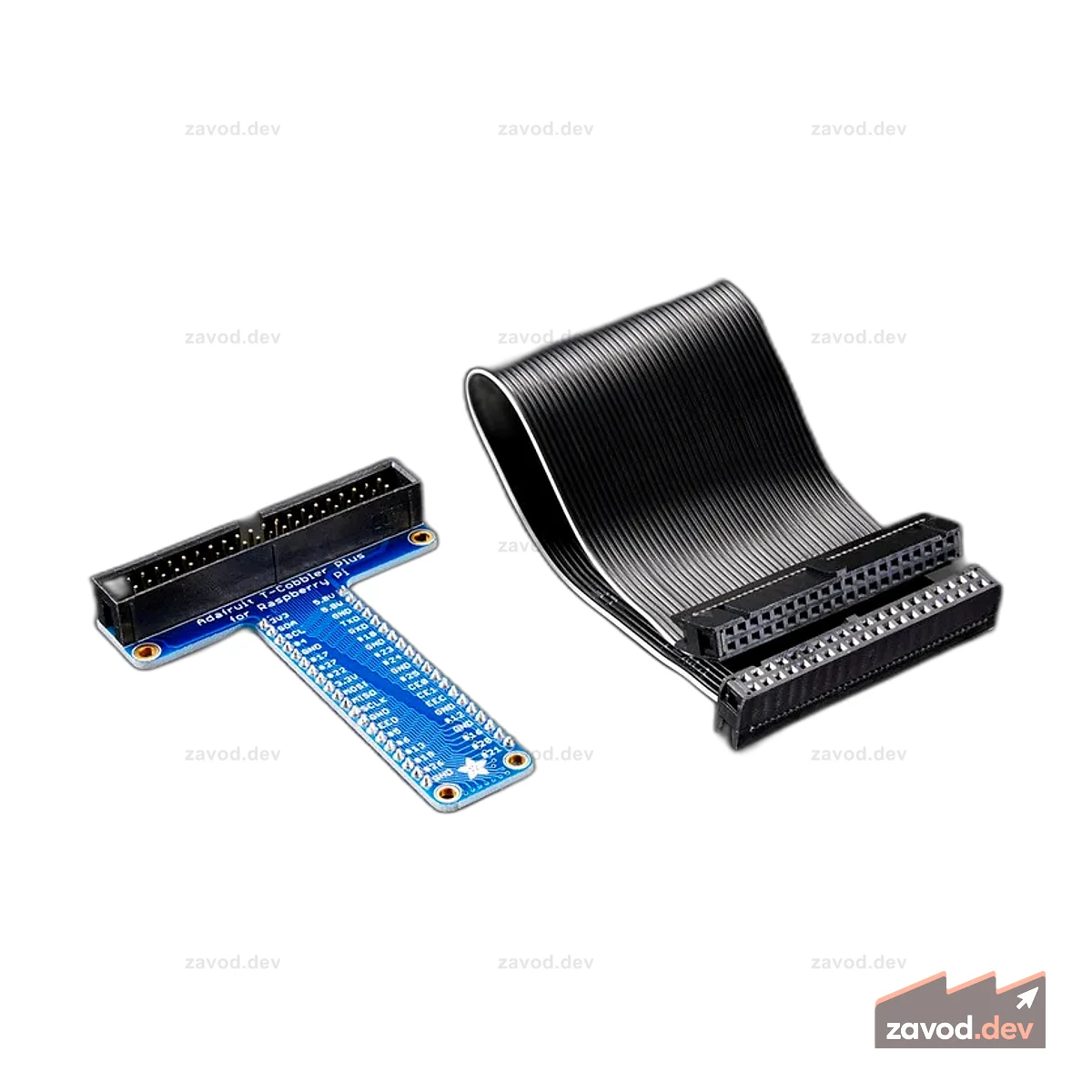 Собранный Pi T-Cobbler Plus — разъем GPIO для Raspberry Pi B+