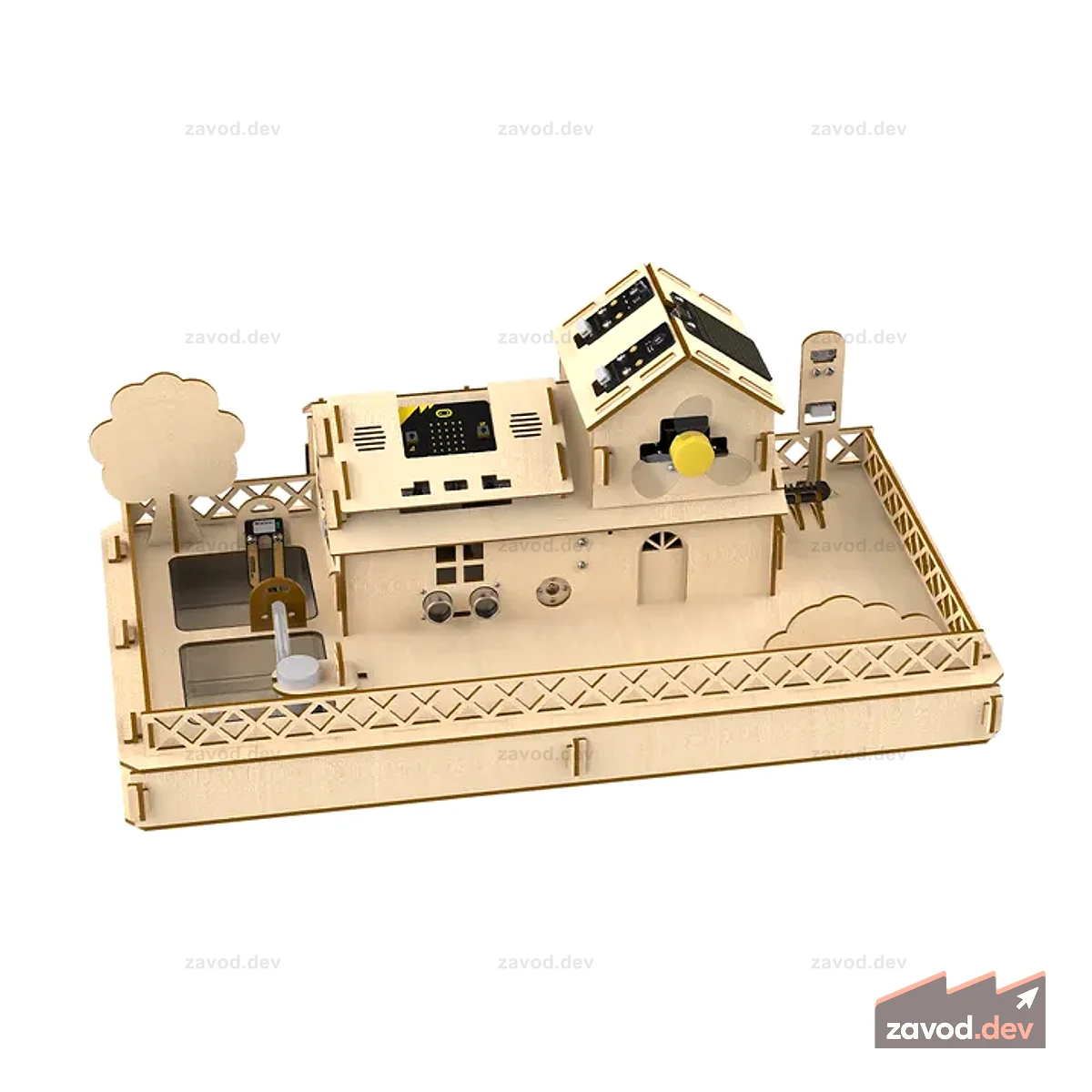Комплект Hiwonder IoT Smart House для электронного DIY Education Поддержка micro:bit программирования