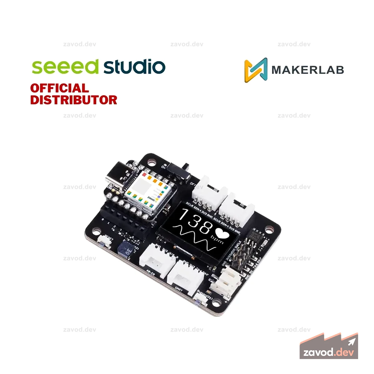 Основание платы расширения Seeed Studio для XIAO с Grove OLED — IIC, Uart, аналоговый/цифровой