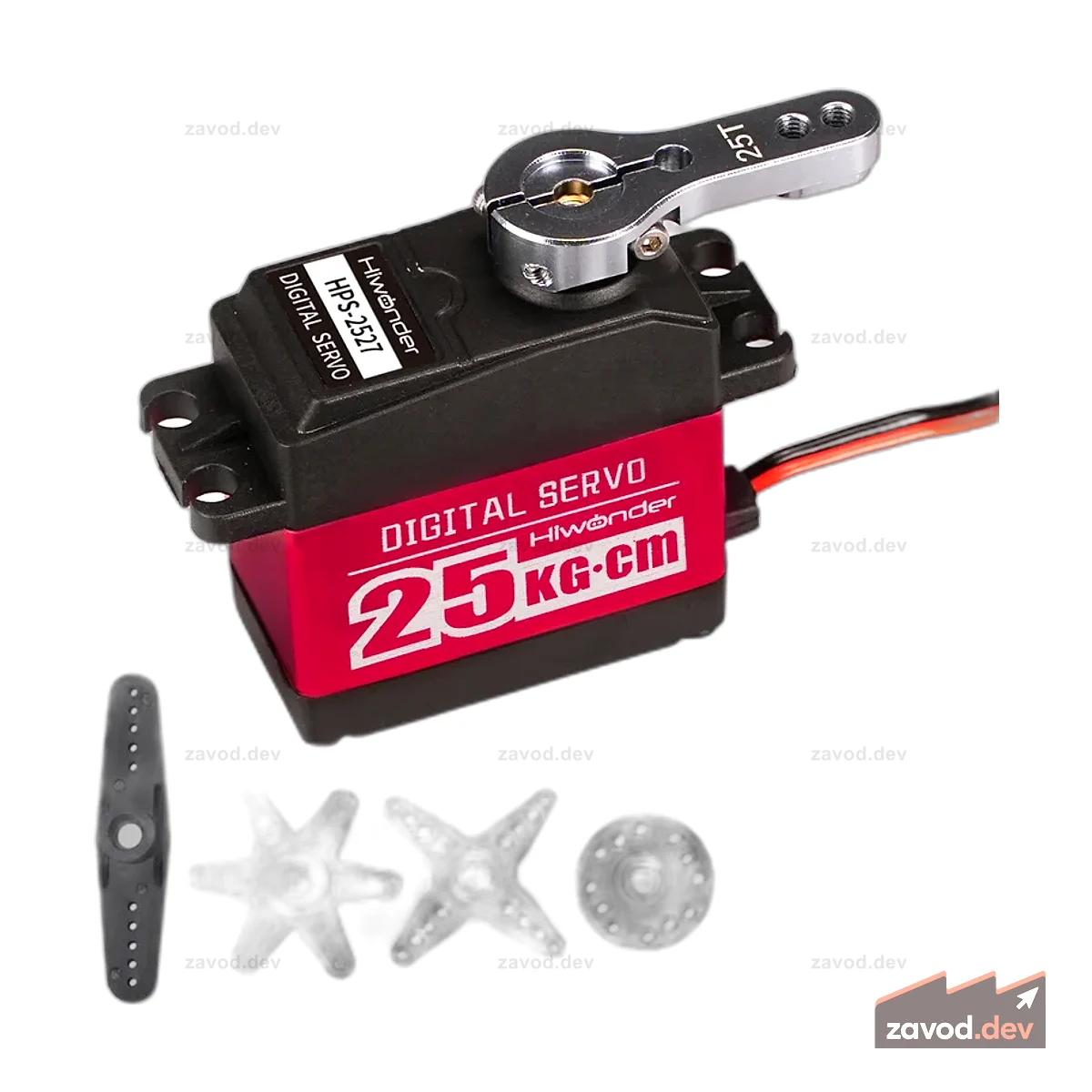 Hiwonder HPS-2527 25 кг цифровой сервопривод с высоким крутящим моментом, полностью металлический механизм, поддерживает роботизированную руку/RC автомобиль/один вал