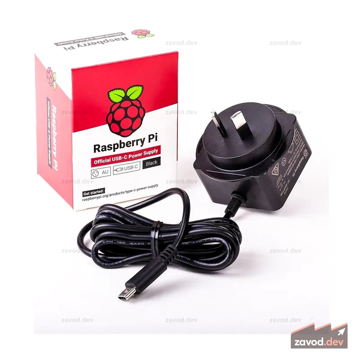 Блок питания Raspberry Pi USB-C 5В 15Вт (Черный)