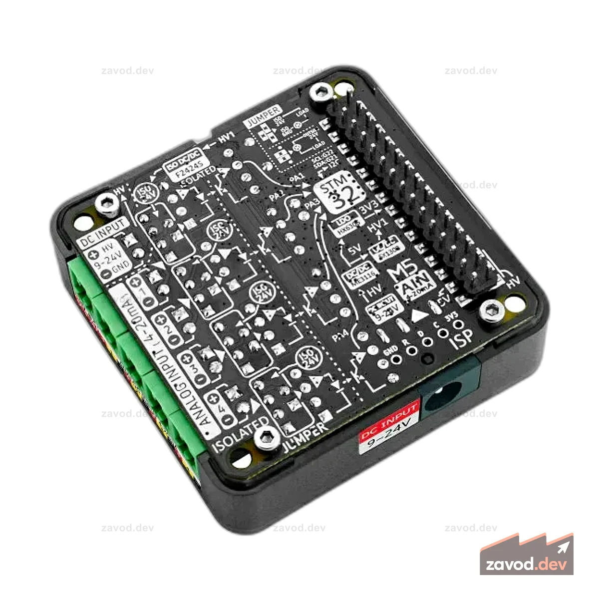 4-канальный аналоговый модуль I2C 13.2, вход 4–20 мА (ST32G030)