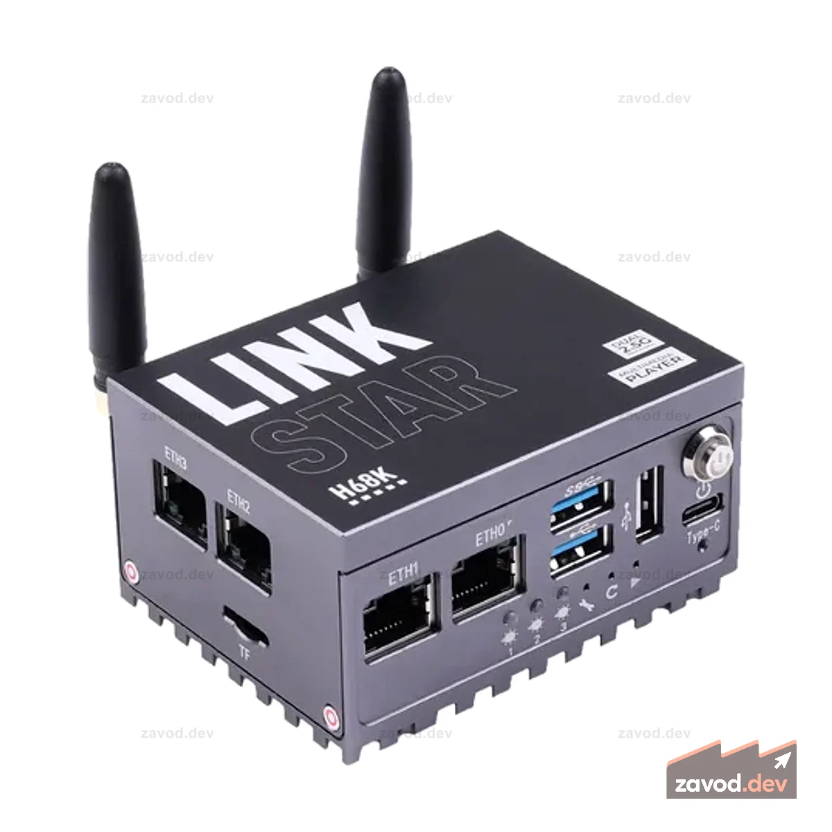 Маршрутизатор LinkStar-H68K-1432 с Wi-Fi 6 и 32 ГБ eMMC, двумя Ethernet-портами 2,5G и двумя Ethernet-портами 1G, выходом 4K, предустановленным Android 11, поддержкой Ubuntu и OpenWRT