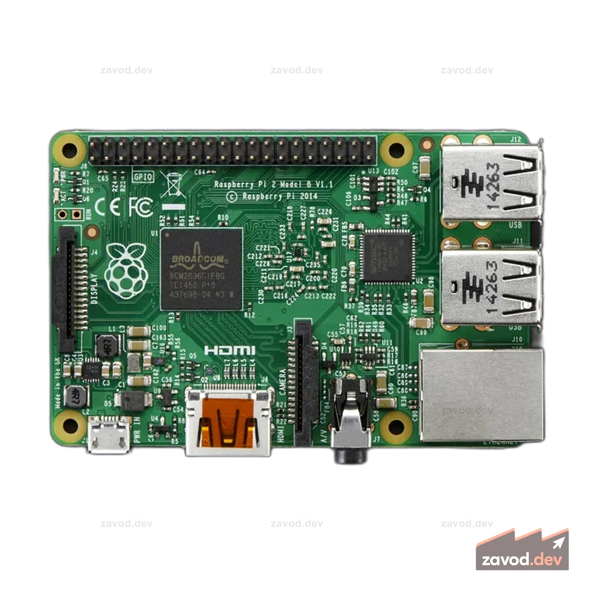 Raspberry Pi 2 — Модель B v1.2 — ARM Cortex-A53 с 1 ГБ ОЗУ