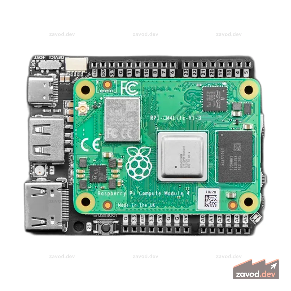 Piunora Lite Carrier для модуля Raspberry Pi 4 от Diodes Delight