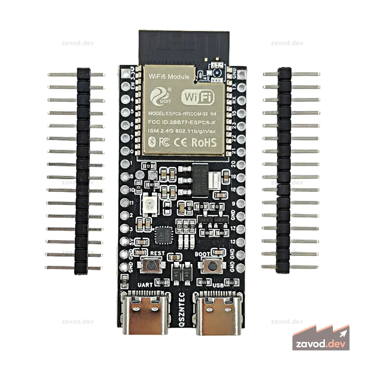 ESP32-C6-DevKitC-1-N4 ESP32-C6 Основная плата WIFI6 BLE Zigbee