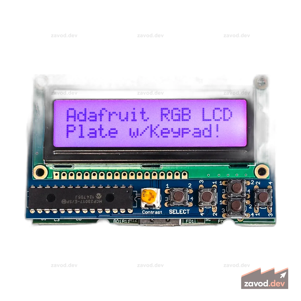 Комплект ЖК-дисплея и клавиатуры Adafruit RGB 16x2 для Raspberry Pi