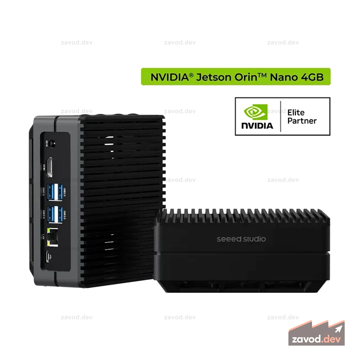reComputer J3010 (без адаптера питания) — компьютер Edge AI с NVIDIA® Jetson™ Orin™ Nano 4 ГБ (поддержка суперрежима)